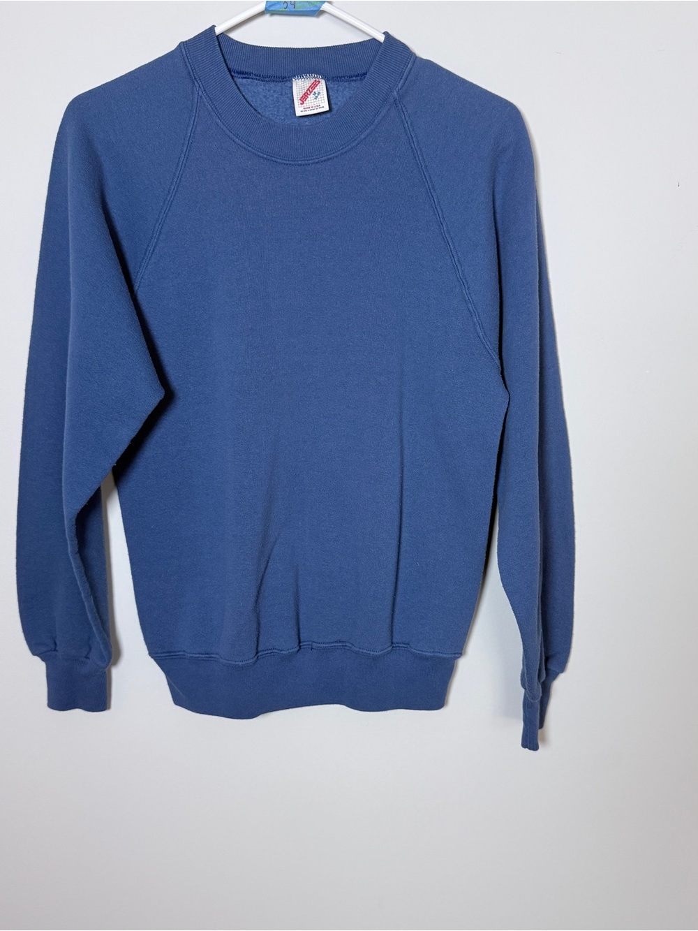 Vintage Jerzees Blue Blank Crewneck Made in USA Sz M